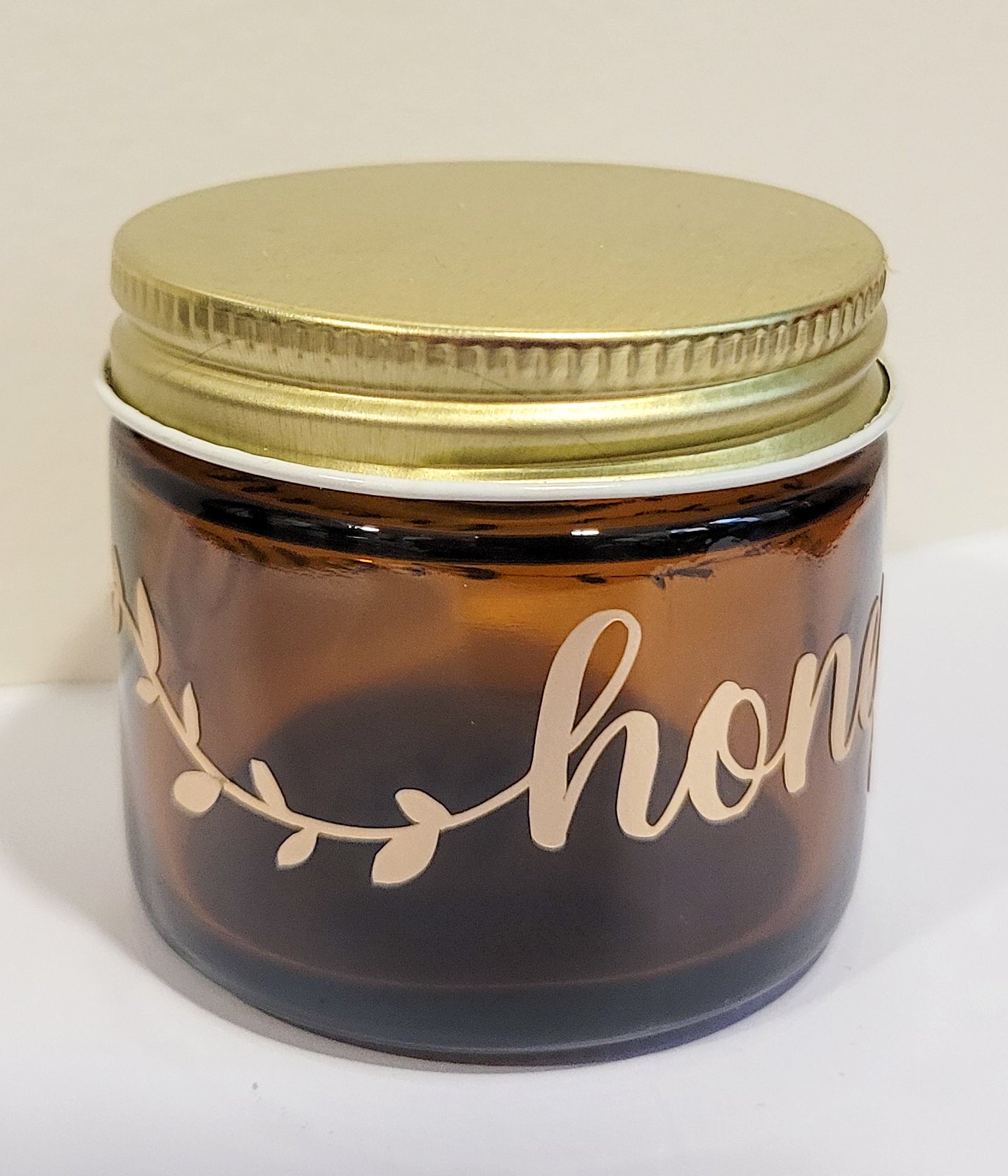 Amber Glass Honey Jars