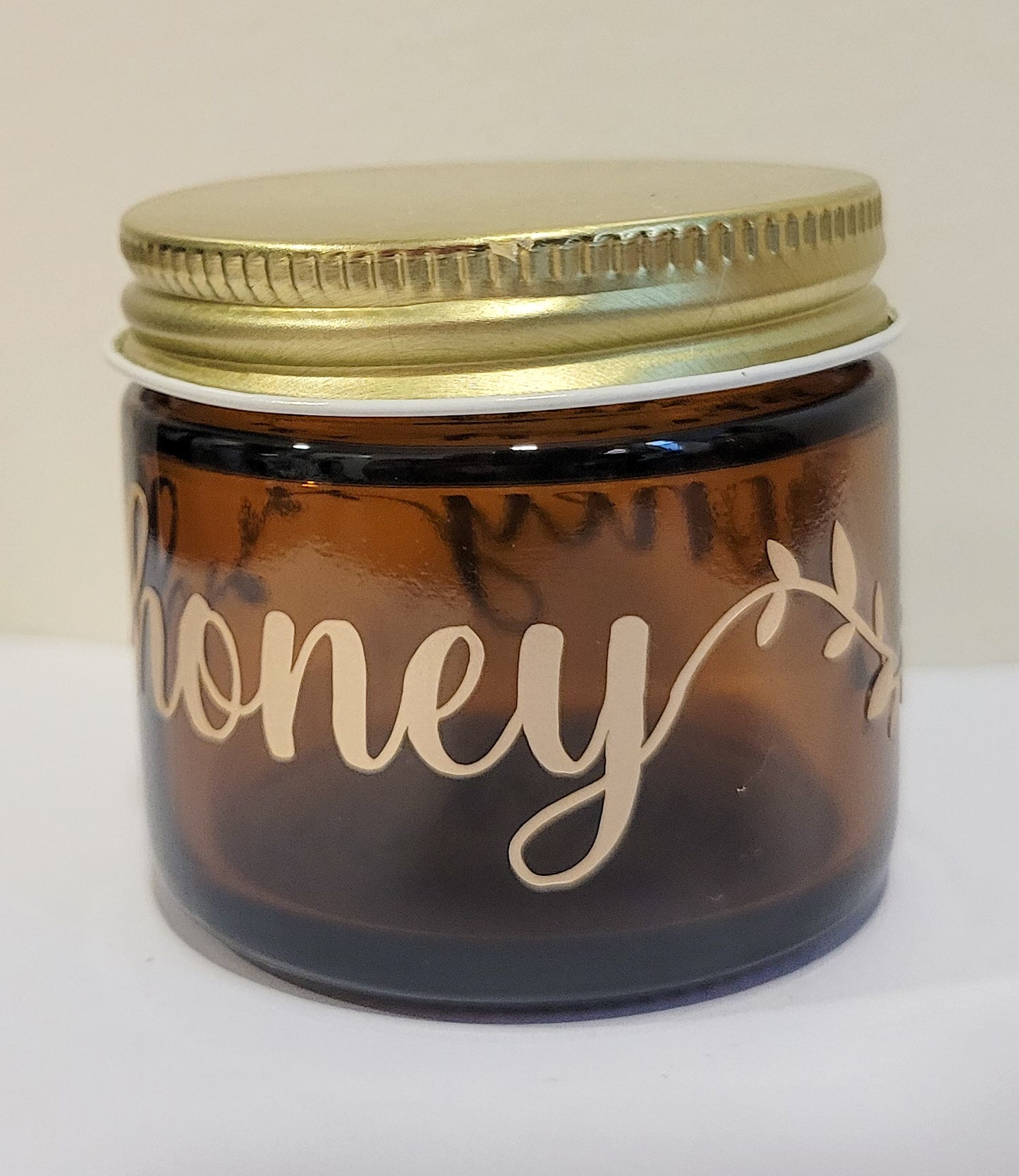 Amber Glass Honey Jars