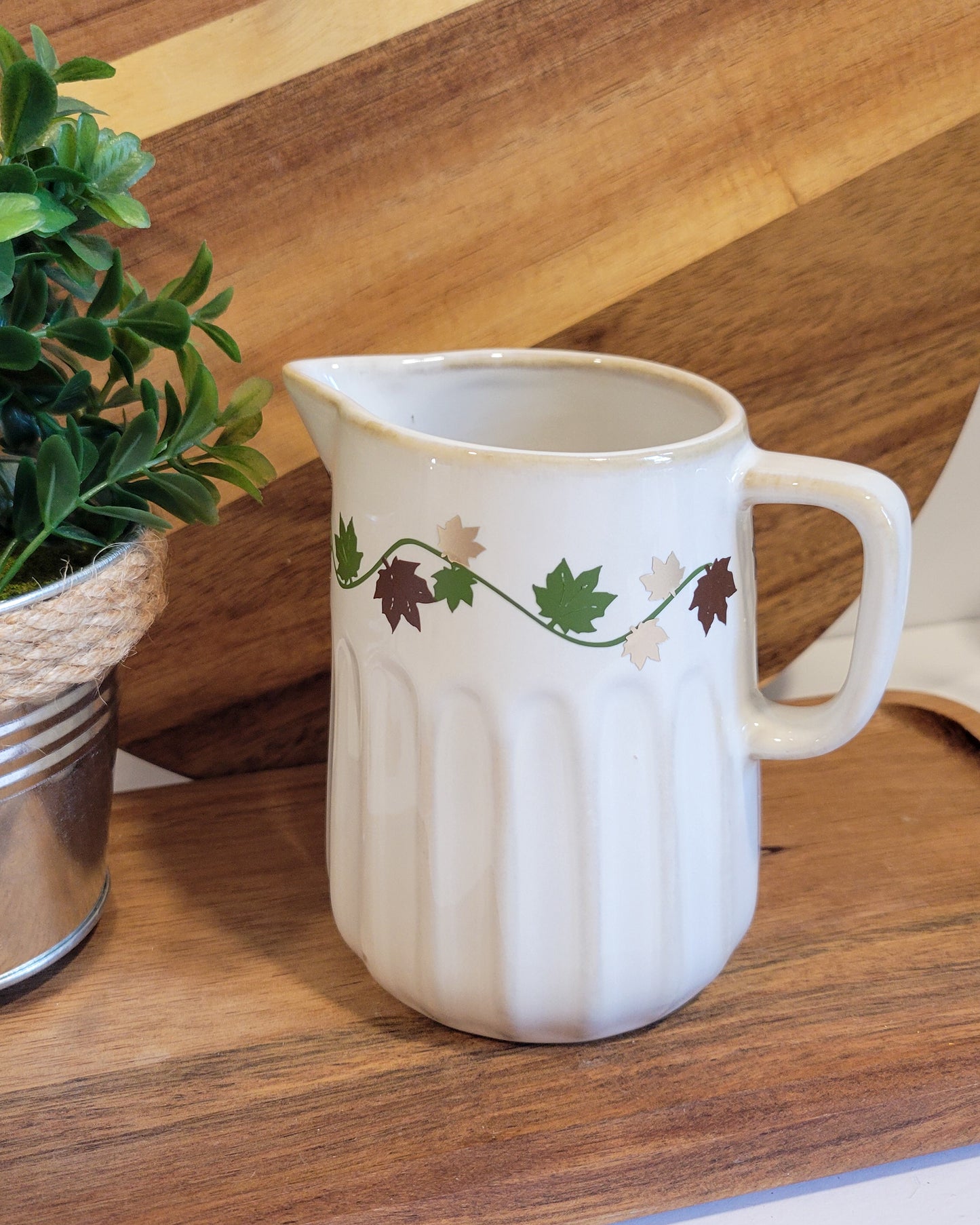 Hand-decorated Ceramic Pitcher/Creamer/Flower Vase