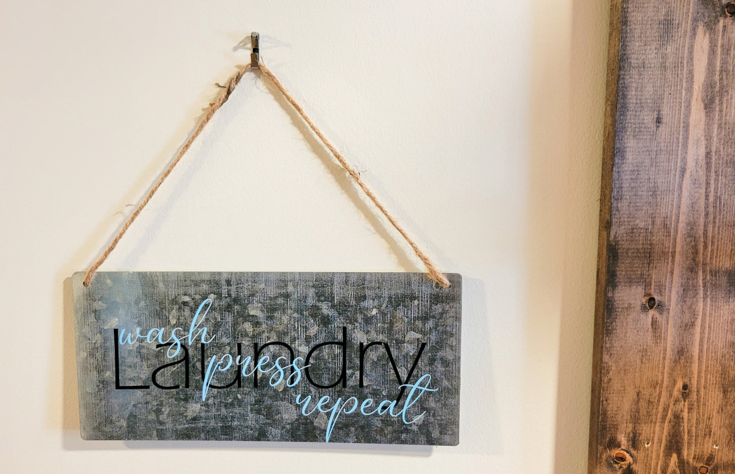 Laundry Room Rustic Tin Wall Art