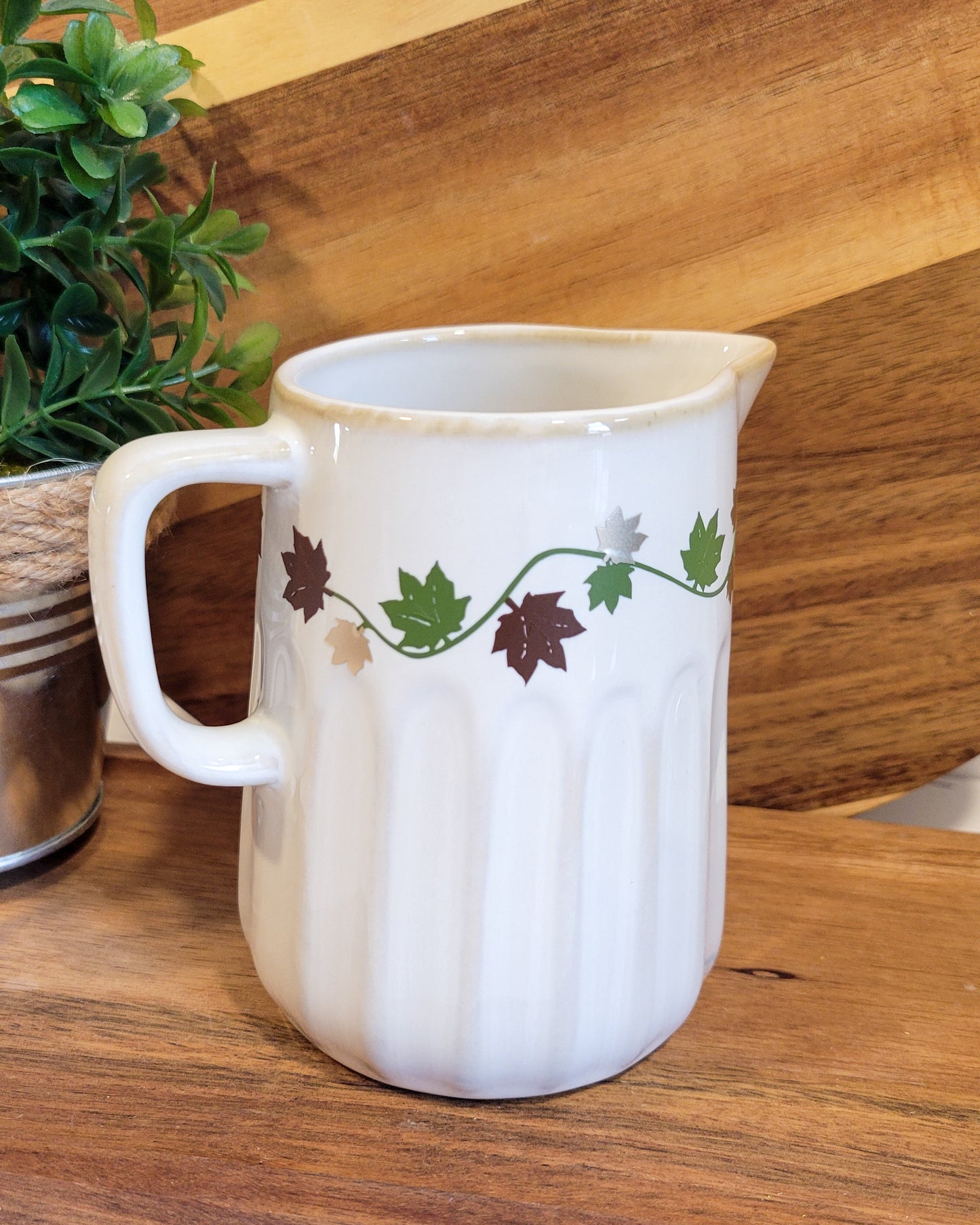 Hand-decorated Ceramic Pitcher/Creamer/Flower Vase